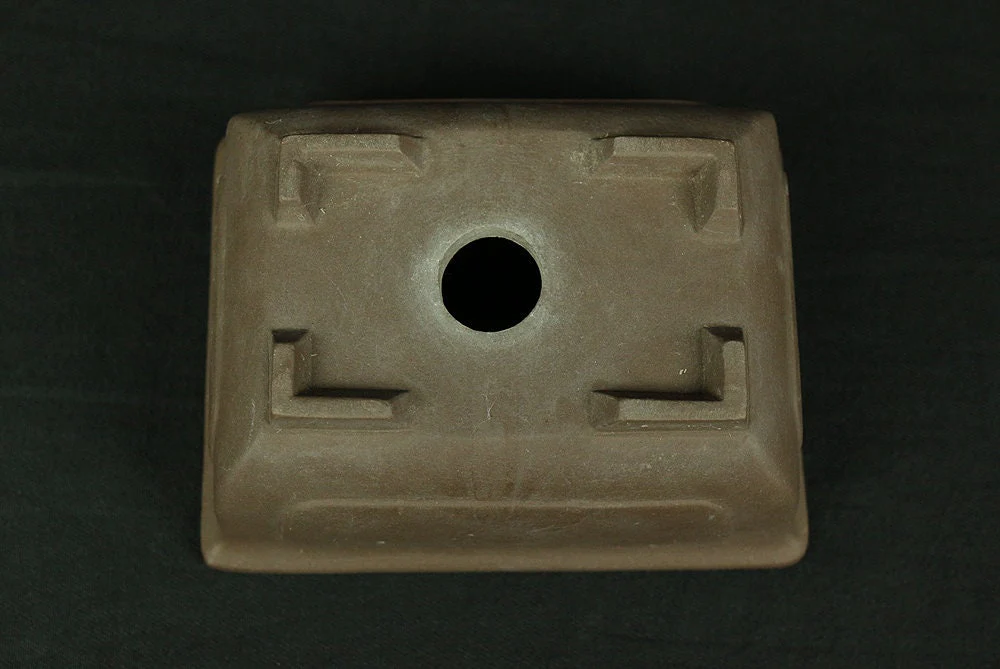 盆栽鉢 Japanese Small Bonsai Pot Pottery 270g 4.8" W x 2.1" H x 3.6" D V144 / Japan Pine tree Moss Plants Molding to imitate natural landscape - Image 7
