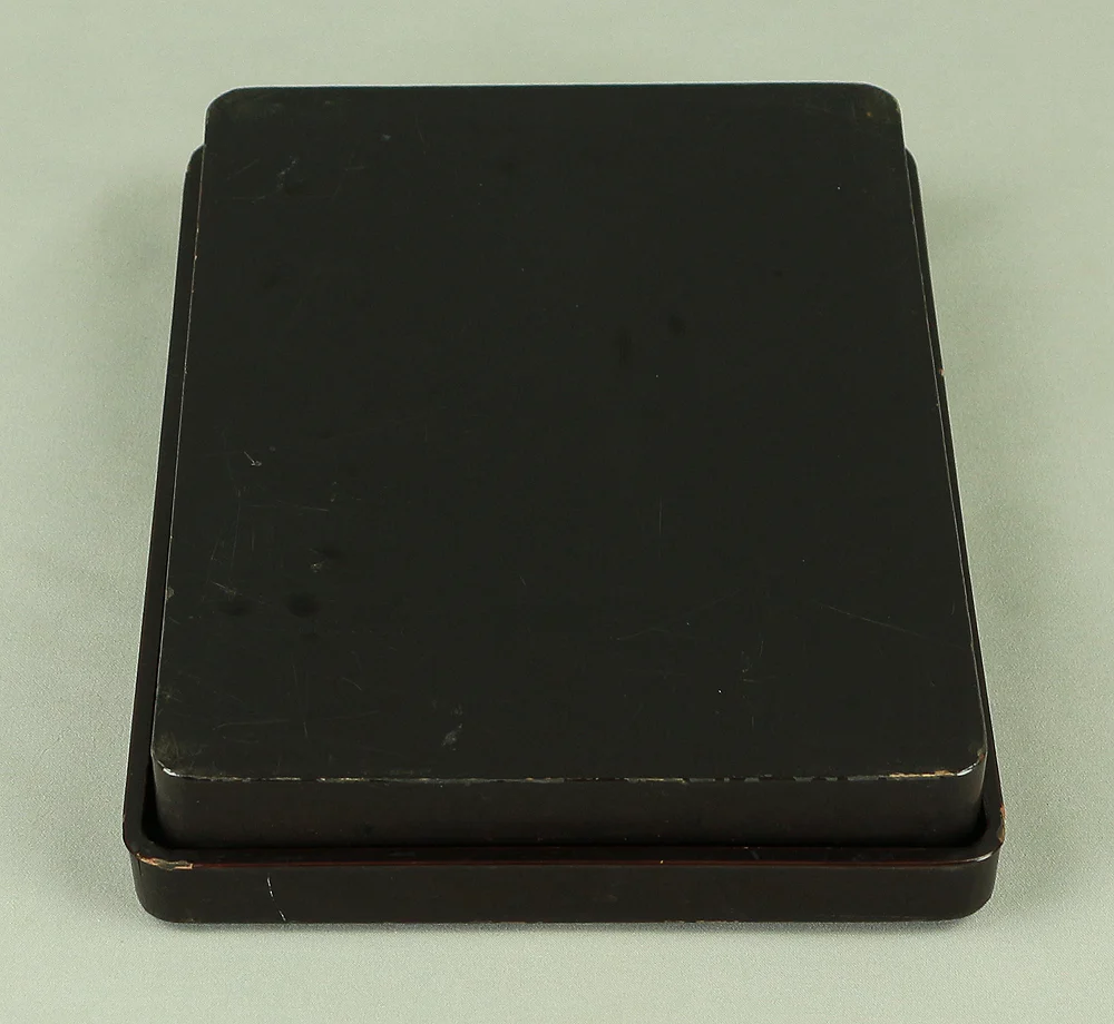 Japanese Suzuribako (Inkstone Box) design of Gold Lacquered Makie 'Crane and Pine Tree' VA183 - Image 32