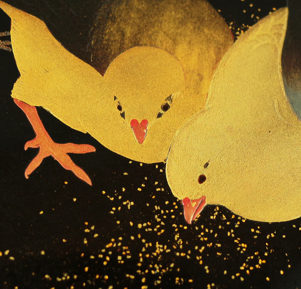 Japanese Suzuribako (Inkstone Box) design of Gold Silver Makie Lacquered 'Pigeon' VA182 - Image 12