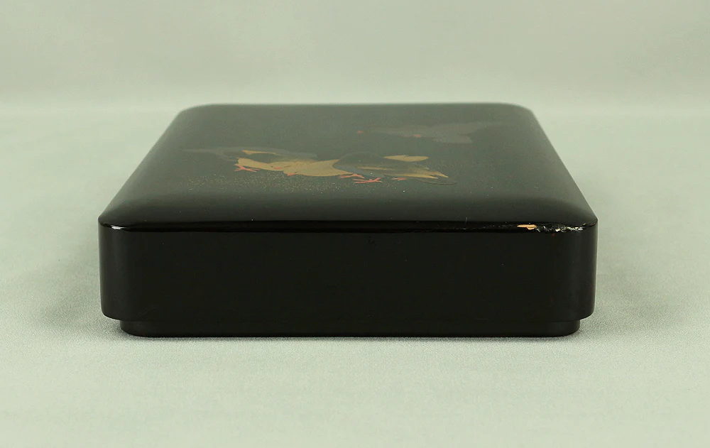 Japanese Suzuribako (Inkstone Box) design of Gold Silver Makie Lacquered 'Pigeon' VA182 - Image 15