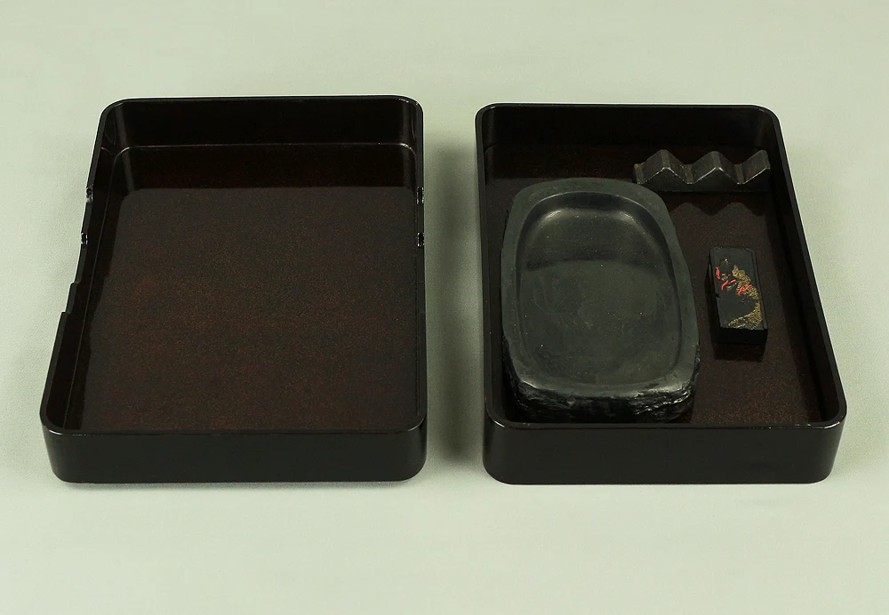 Japanese Suzuribako (Inkstone Box) design of Gold Silver Makie Lacquered 'Pigeon' VA182 - Image 23
