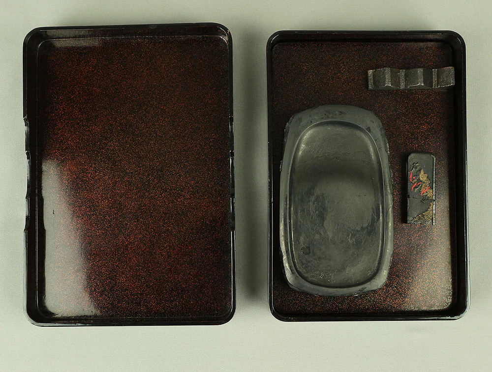 Japanese Suzuribako (Inkstone Box) design of Gold Silver Makie Lacquered 'Pigeon' VA182 - Image 24