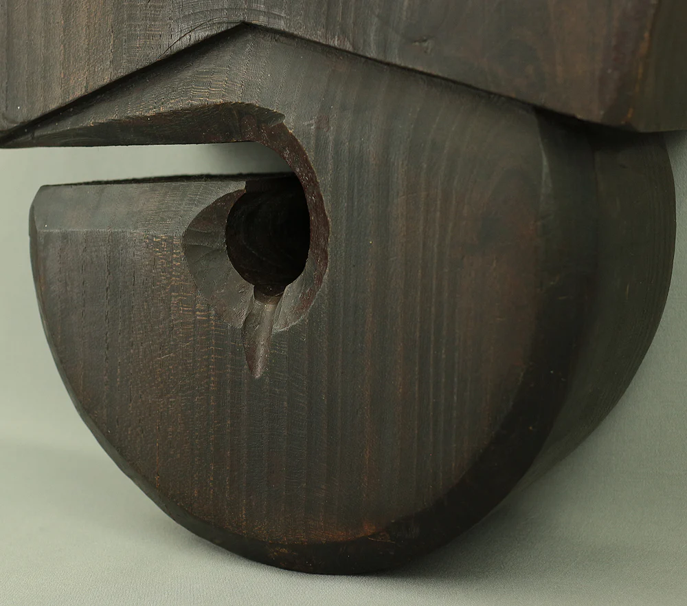 Jizaikake 'Daikoku' Hook for Irori Fireplace Keyaki Wood VA346 - Image 16