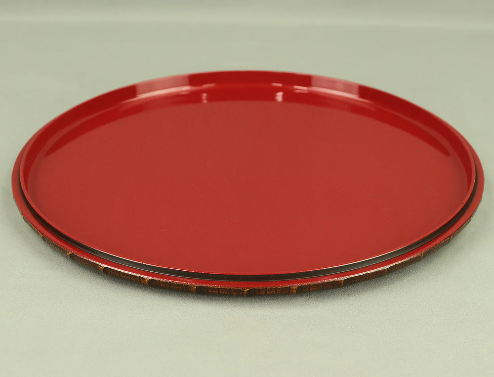 Jubako Resin Two-Tiered Round Box "Flowers" VA386 - Image 19