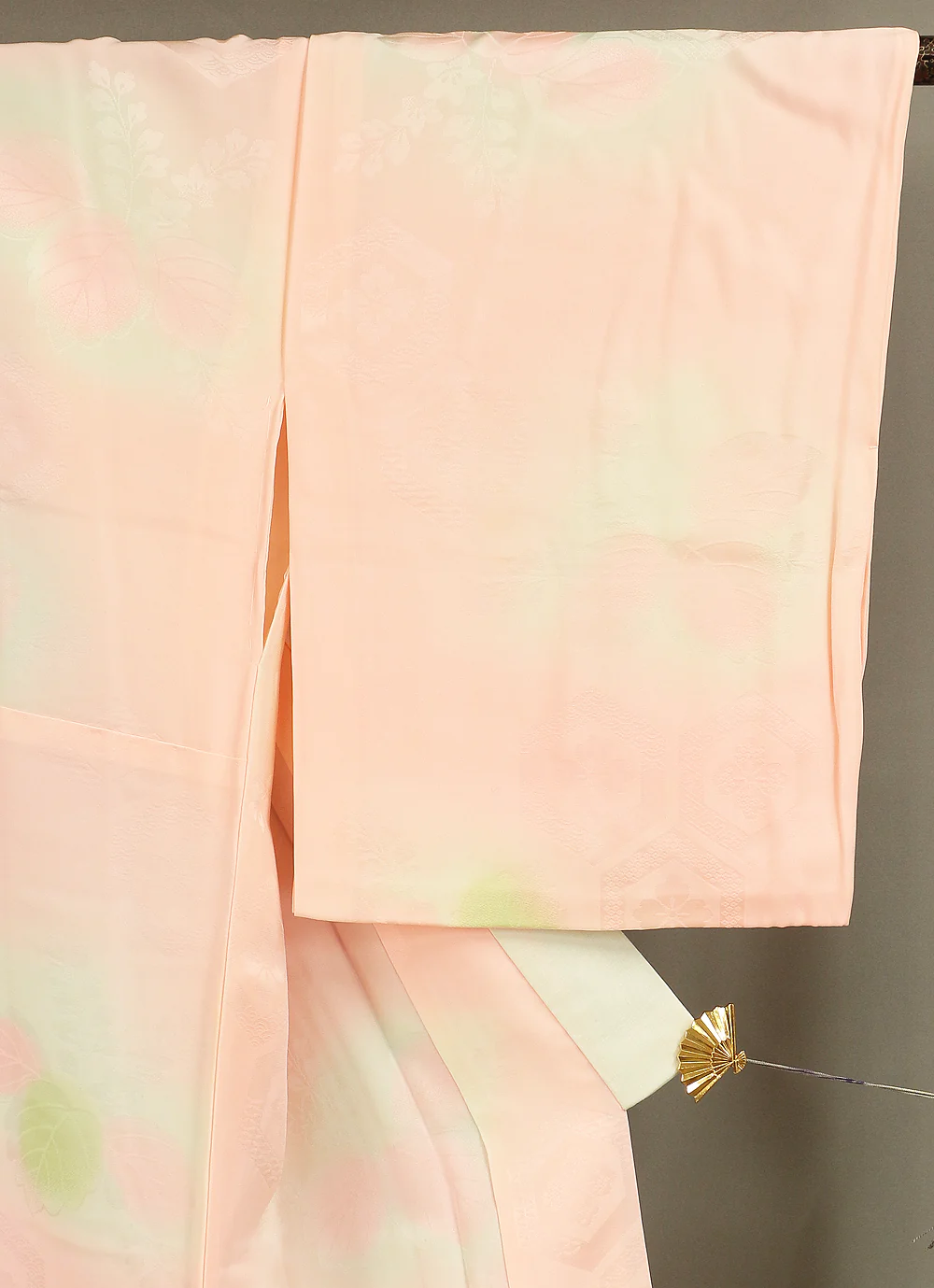 Juban Japanese Kimono Long Undergarment with Pink and White color Pattern Tortoiseshell Flower Paulownia KI138 - Image 6