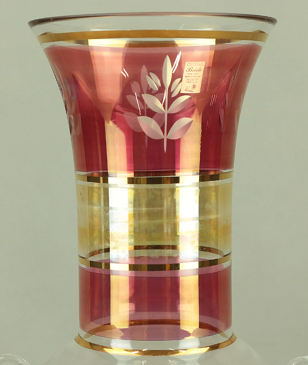 KAMEI GLASS - made in Romania, Glass Flower Vase VA381 - Image 6