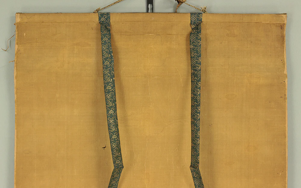 狩野洞琳 KANO DORIN Kano school Japanese antique art kakejiku kakemono  wall hanging scroll / Fukurokuju, Rising sun & Pine Tree with Box E775 - Image 4