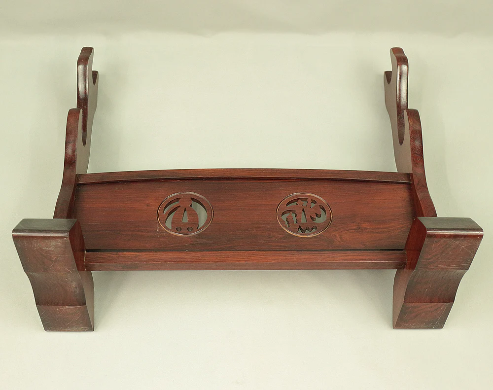 Katanakake Wooden Rack Stand Openwork for Katana Nihonto Japanese Sword VA411 - Image 21