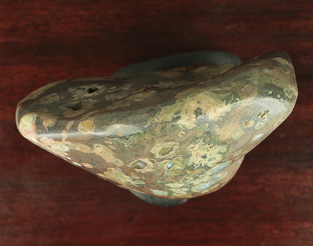 Kikkaseki 'Chrysanthemum Stone' Japanese Viewing Stone Suiseki Bonsai Display with Stand VA130 - Image 24