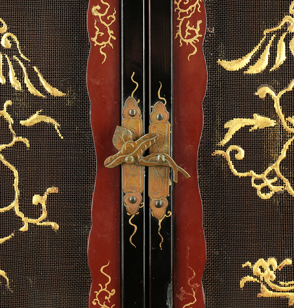 'Kikyoku' (Chest of Sencha Tea Utensils) Phoenix Gold Paints Decoration Raden Mother of Pearl with Box VA197 - Image 27
