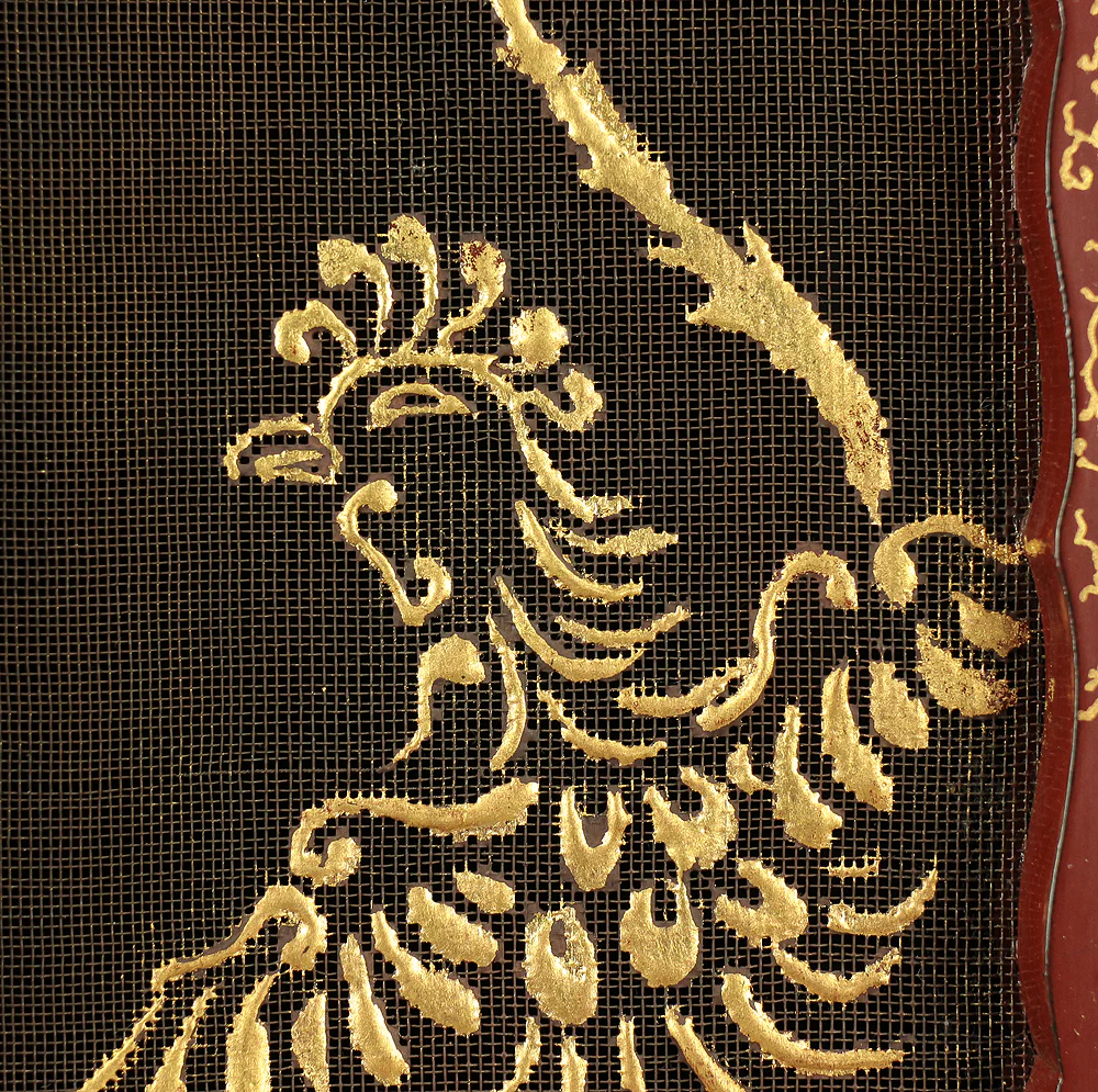 'Kikyoku' (Chest of Sencha Tea Utensils) Phoenix Gold Paints Decoration Raden Mother of Pearl with Box VA197 - Image 5