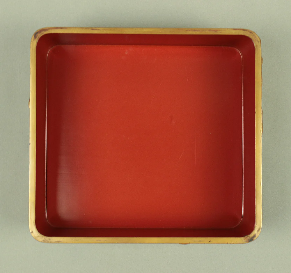 Kin Makie Gold Lacquer Five-Tiered Box Jubako 'Sun Disk (Nichirin), Camp Enclosure (Jinmaku), Cherry blossoms, Autumn Leaves, and Carriage' with Storage Box VA609 - Image 58