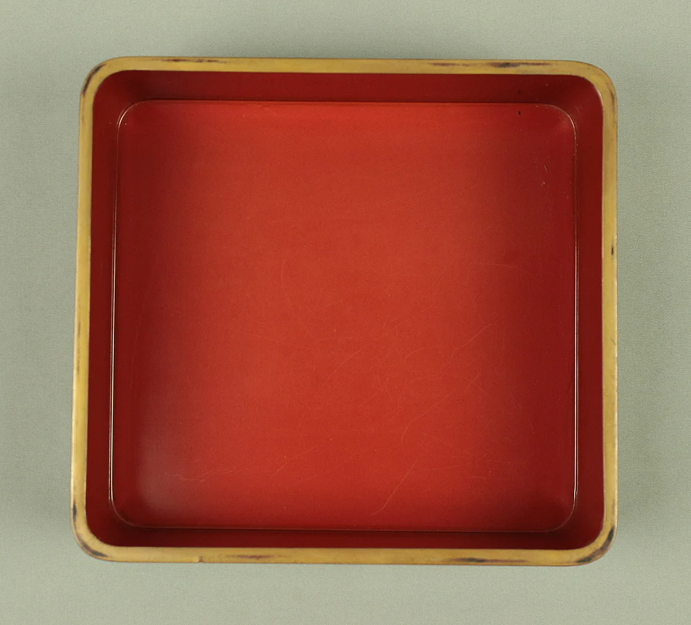 Kin Makie Gold Lacquer Five-Tiered Box Jubako 'Sun Disk (Nichirin), Camp Enclosure (Jinmaku), Cherry blossoms, Autumn Leaves, and Carriage' with Storage Box VA609 - Image 60