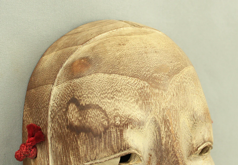Koomote 小面 Young Female Mask / Japanese Traditional Noh Wooden folk craft mask by 龍仙 Ryusen - 1977 (Showa52) VA696 - Image 5