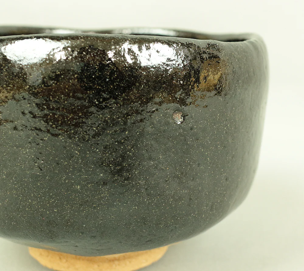 黒楽 KURORAKU Tea Bowl 川崎和楽 KAWASAKI WARAKU Original Box Tea Ceremony / Japan Raku ware Traditional Kiln Craft Culture Tea ceremony Pottery - Image 11