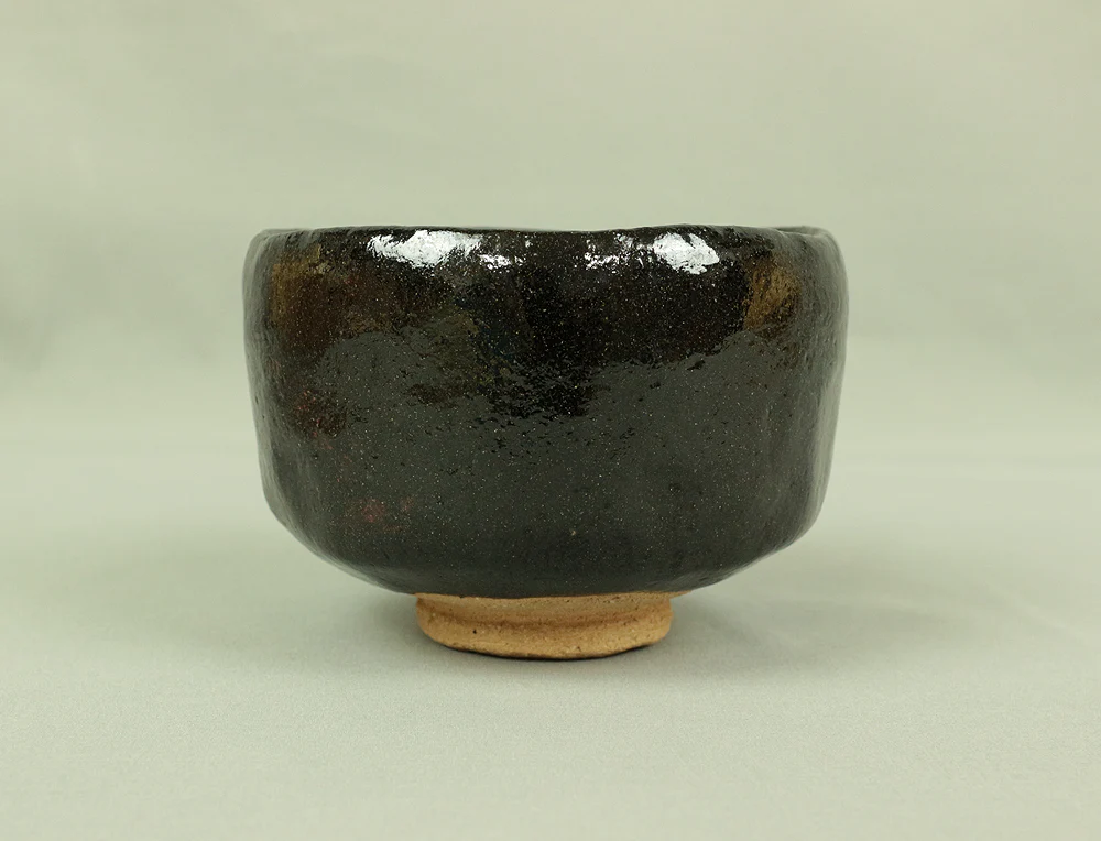 黒楽 KURORAKU Tea Bowl 川崎和楽 KAWASAKI WARAKU Original Box Tea Ceremony / Japan Raku ware Traditional Kiln Craft Culture Tea ceremony Pottery - Image 3