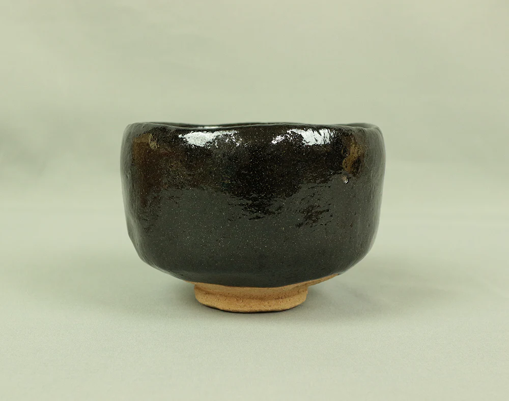 黒楽 KURORAKU Tea Bowl 川崎和楽 KAWASAKI WARAKU Original Box Tea Ceremony / Japan Raku ware Traditional Kiln Craft Culture Tea ceremony Pottery - Image 4