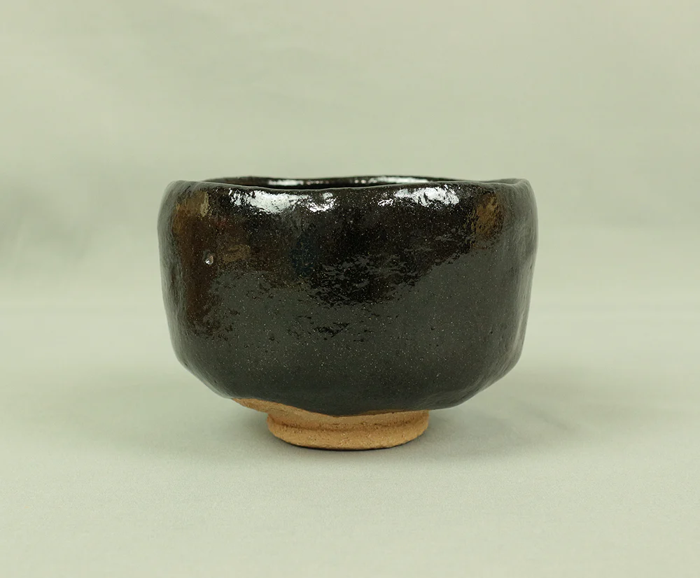 黒楽 KURORAKU Tea Bowl 川崎和楽 KAWASAKI WARAKU Original Box Tea Ceremony / Japan Raku ware Traditional Kiln Craft Culture Tea ceremony Pottery - Image 5