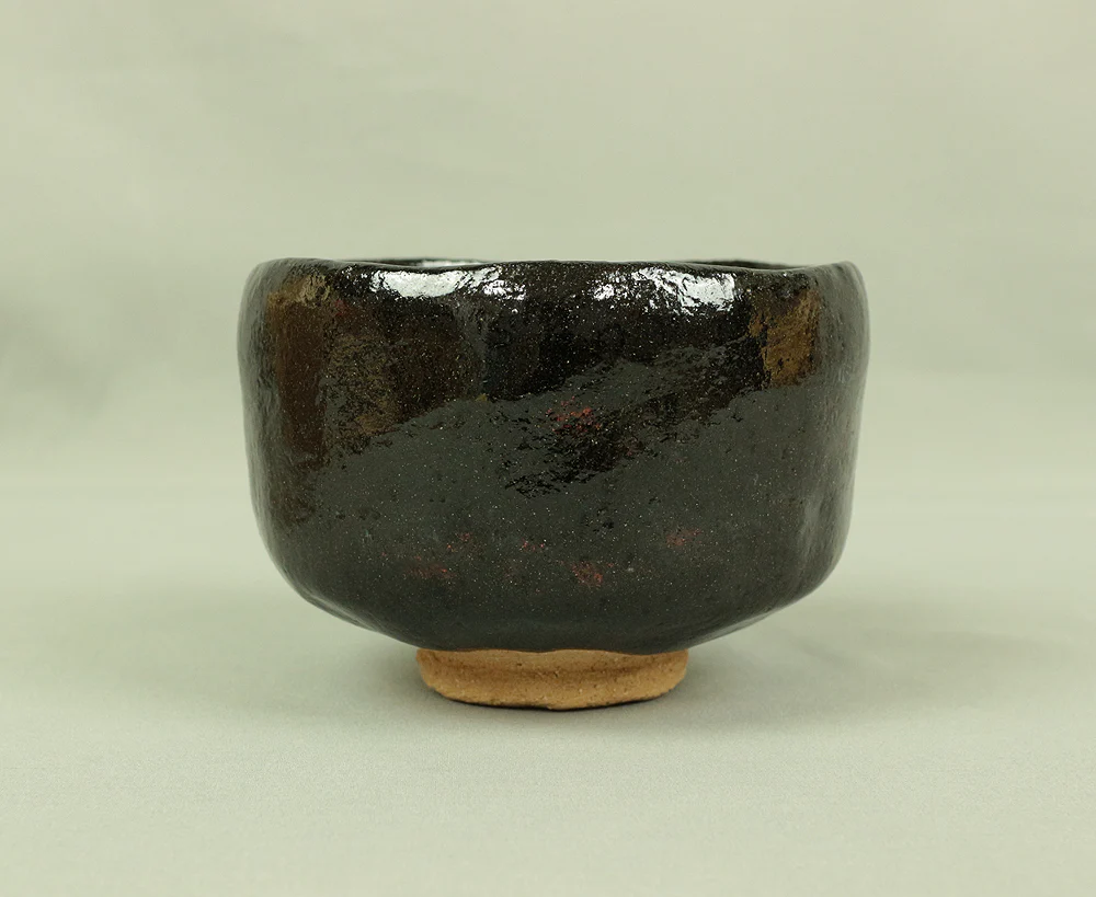 黒楽 KURORAKU Tea Bowl 川崎和楽 KAWASAKI WARAKU Original Box Tea Ceremony / Japan Raku ware Traditional Kiln Craft Culture Tea ceremony Pottery - Image 6