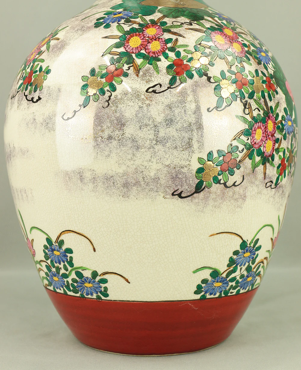 Kutani ware 'Flowers and Birds' Large Flower Vase Decorative Vase 47.4cm VA317 - Image 24