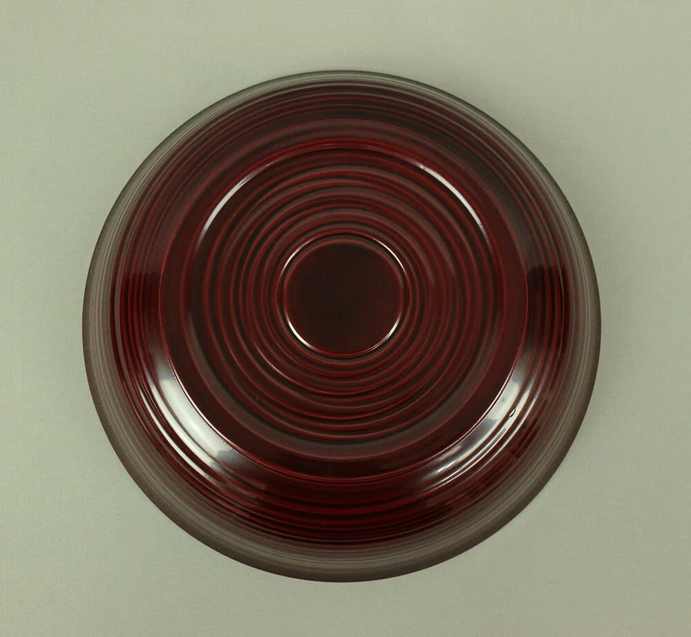 Lacquerware Circle Wooden Tray, Plate, Bowl Japanese Kyoto Craft ASOBE V426 / Japan Post-1940 Wood Art Round shape Traditional - Image 5