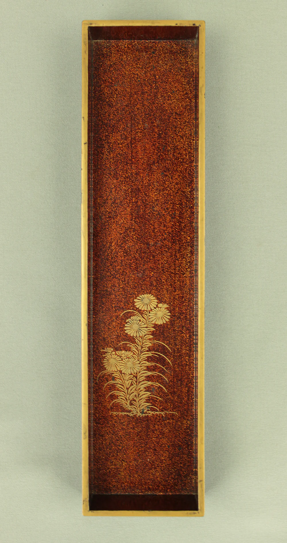 Makie Gold Lacquer Suzuribako (Inkstone Box) Makie Plum Blossoms and Bush Warblers with Box VA851 - Image 41
