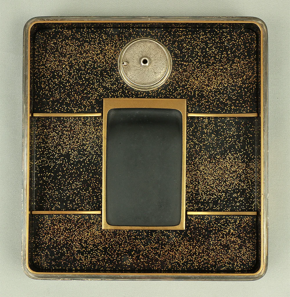 Makie Gold Silver Lacquer Japanese Suzuribako (Inkstone Box) design of Gold Silver Lacquered Makie Hydrangea and Butterfly VA236 - Image 52