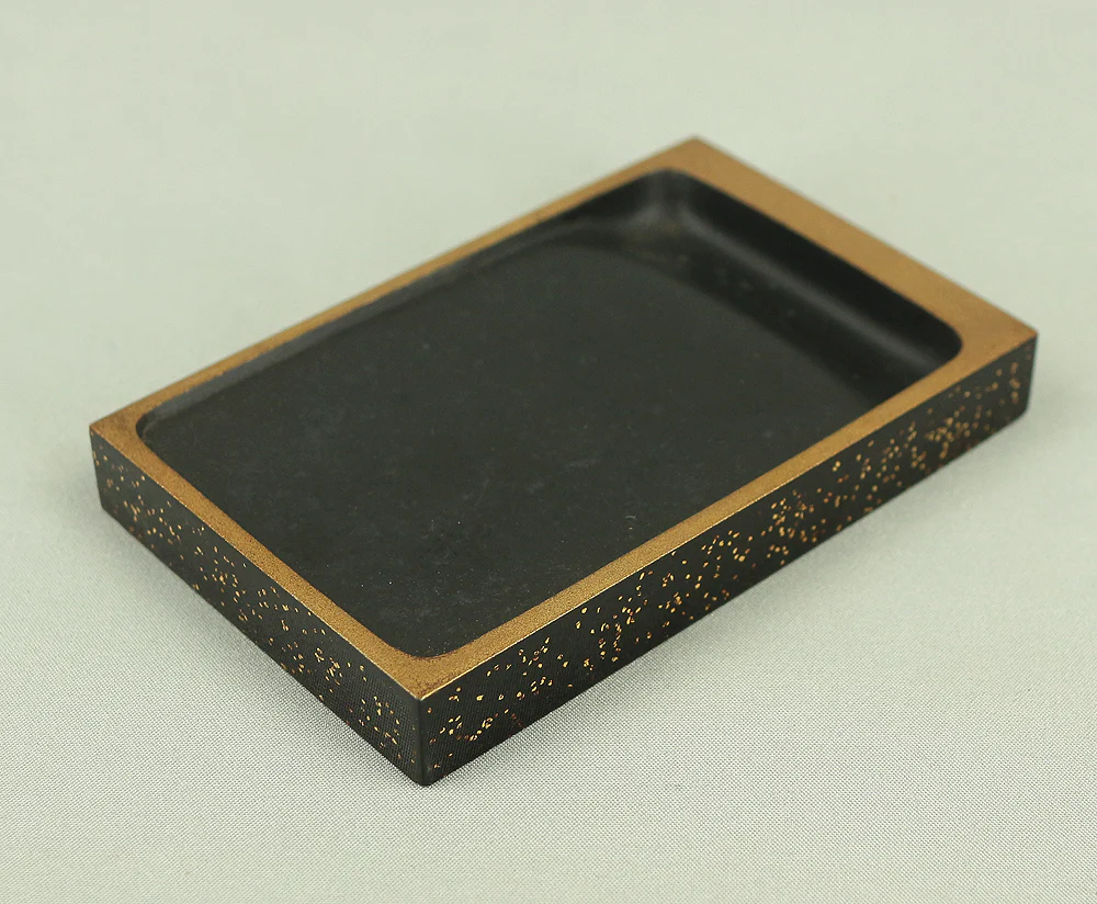 Makie Gold Silver Lacquer Japanese Suzuribako (Inkstone Box) design of Gold Silver Lacquered Makie Hydrangea and Butterfly VA236 - Image 55