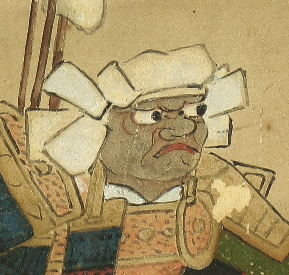 Minamoto no Yoshitsune Battle Diagram - Yoshitsune and Benkei / Japanese art kakejiku kakemono wall hanging scroll / RC693 - Image 7