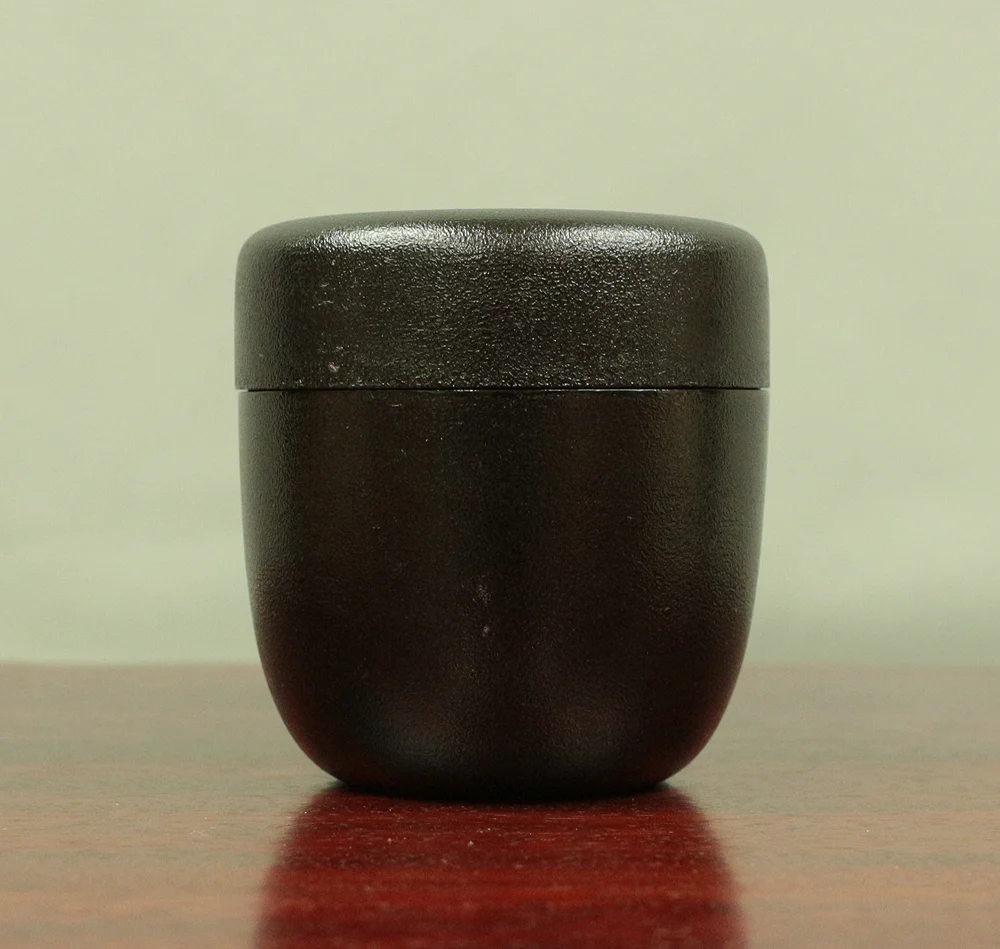 NATSUME Rikyu Style Tea Caddy Dry Lacquer with MAKIE Gold Lacquer AOI Hollyhock V450 / Japanese Tea Ceremony utensil with original Box - Image 5