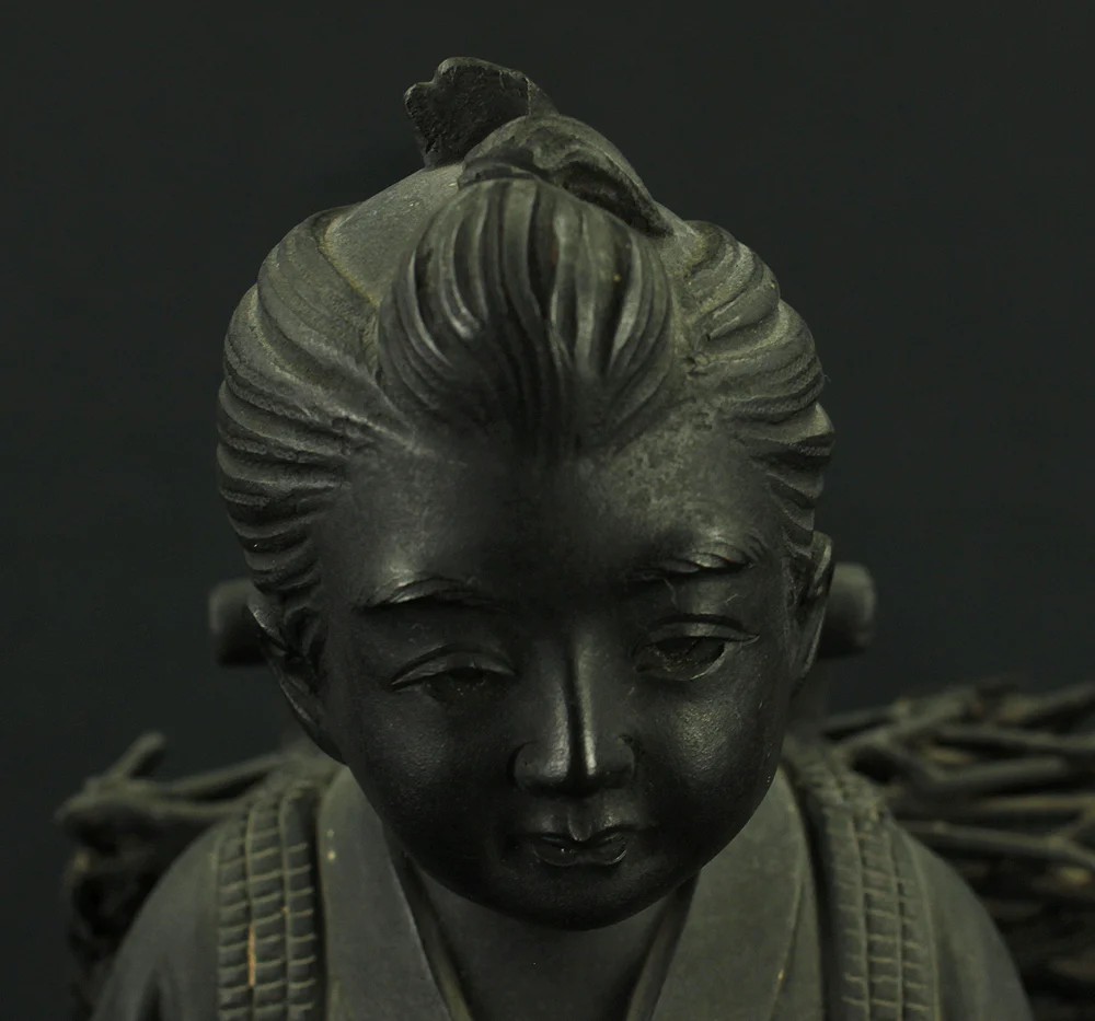 Ninomiya Kinjiro / Ninomiya Sontoku Bronze Statue 45cm 6.2kg Okimono VA746 - Image 11