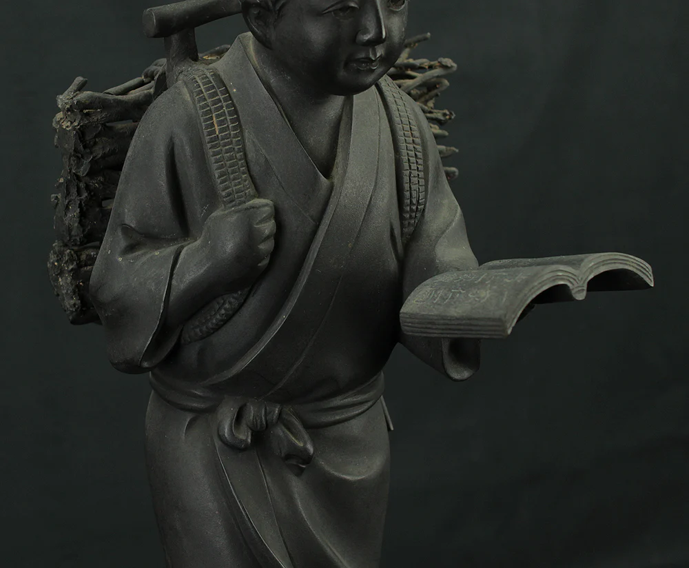 Ninomiya Kinjiro / Ninomiya Sontoku Bronze Statue 45cm 6.2kg Okimono VA746 - Image 13