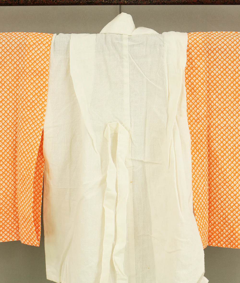 Omiyamairi Shrine visit Kimono Japanese Children Kimono with orange color Pattern Butterfly and Pine and Juban Long Undergarment 2pcs KI189 - Image 20