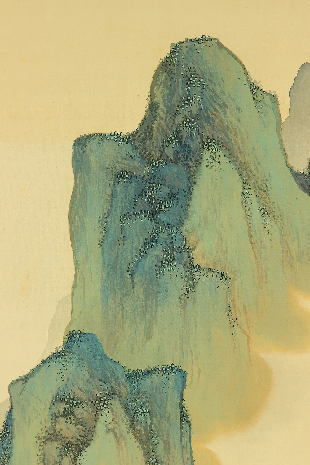 水田竹圃 Mizuta Chikuho (1883-1958) Japanese Hanging Scroll / Sansui Landscapes Mountains Waterfalls River Pines Crane Boat with Original Box (Tomobako) RB831 - Image 8