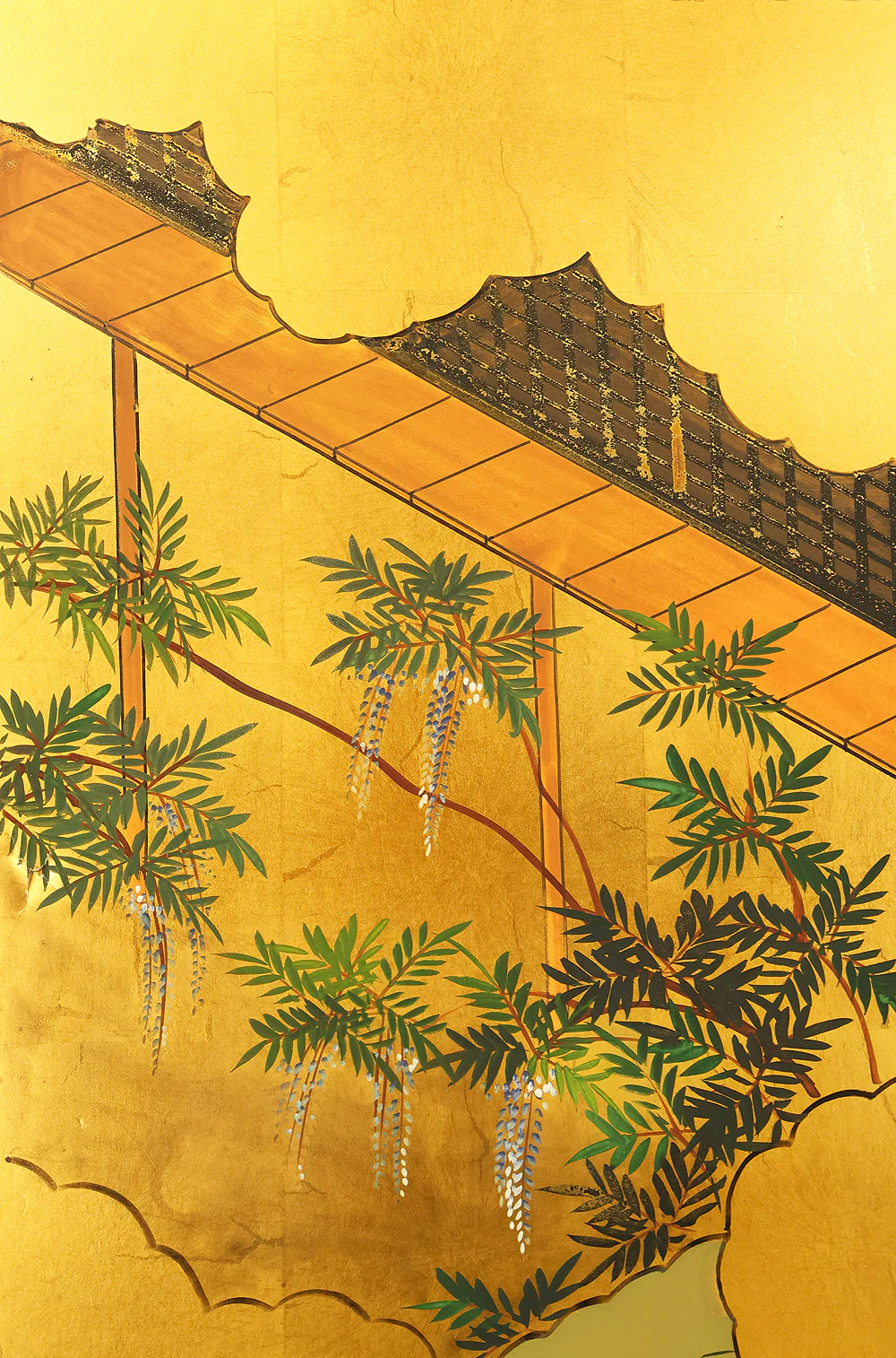 Order Item: Genji Monogatari (Tale of the Genji) / Japanese Room Divider Byobu 4 panels Folding Screen / VA919 - Image 5