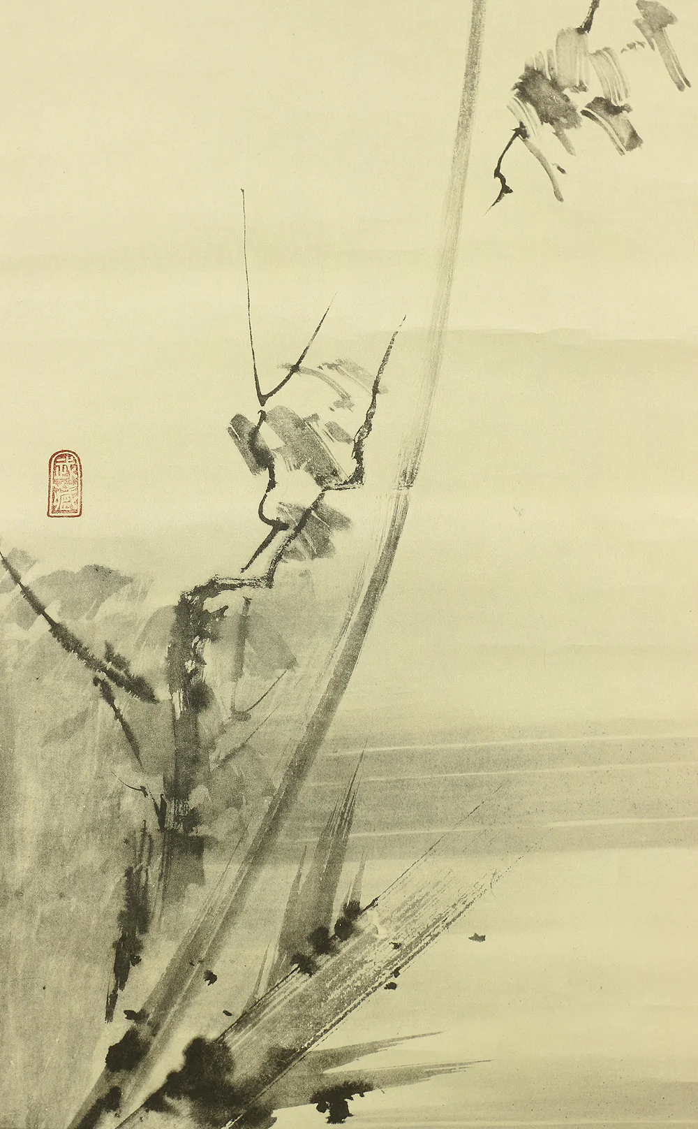 Order item: Reproduction Print 宮本武蔵 Miyamoto Musashi Japanese art kakejiku kakemono wall hanging scroll / Shrike on Bare Tree with Box RC181 - Image 7