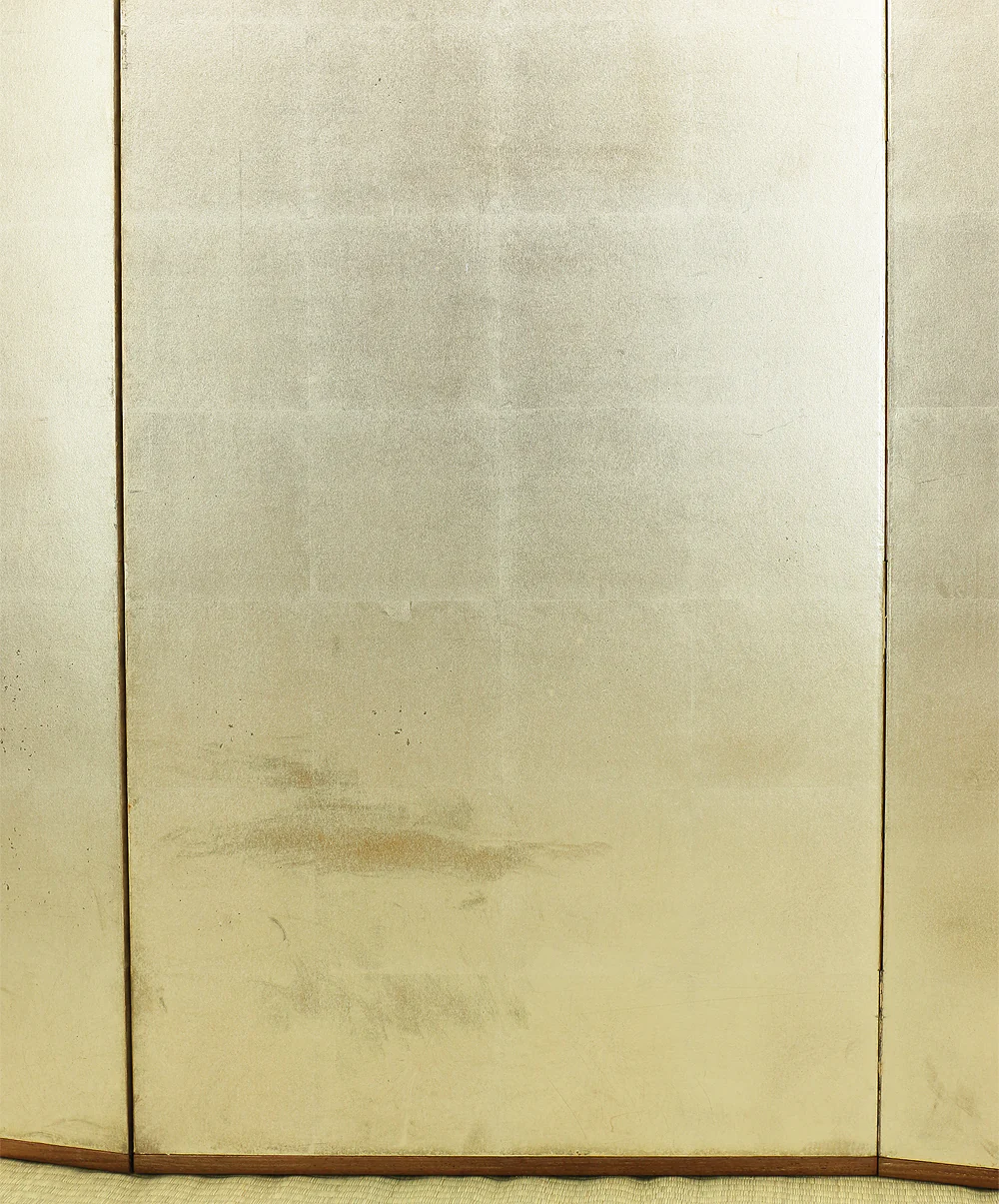 Paired Silver-Leaf Room Divider Byobu 6 panels Folding Screens / Stately and Dignified Brilliance VA643 - Image 65