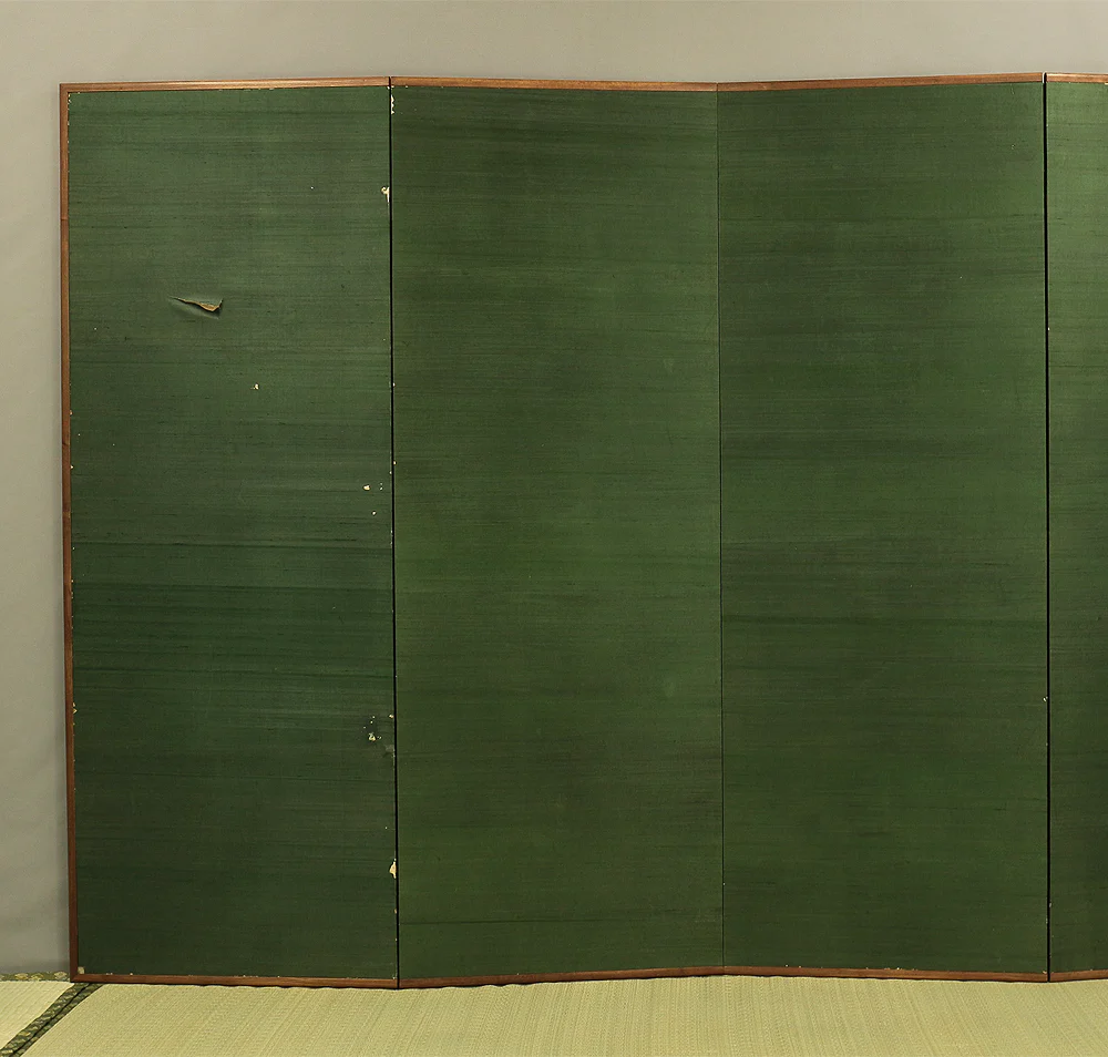Paired Silver-Leaf Room Divider Byobu 6 panels Folding Screens / Stately and Dignified Brilliance VA643 - Image 70