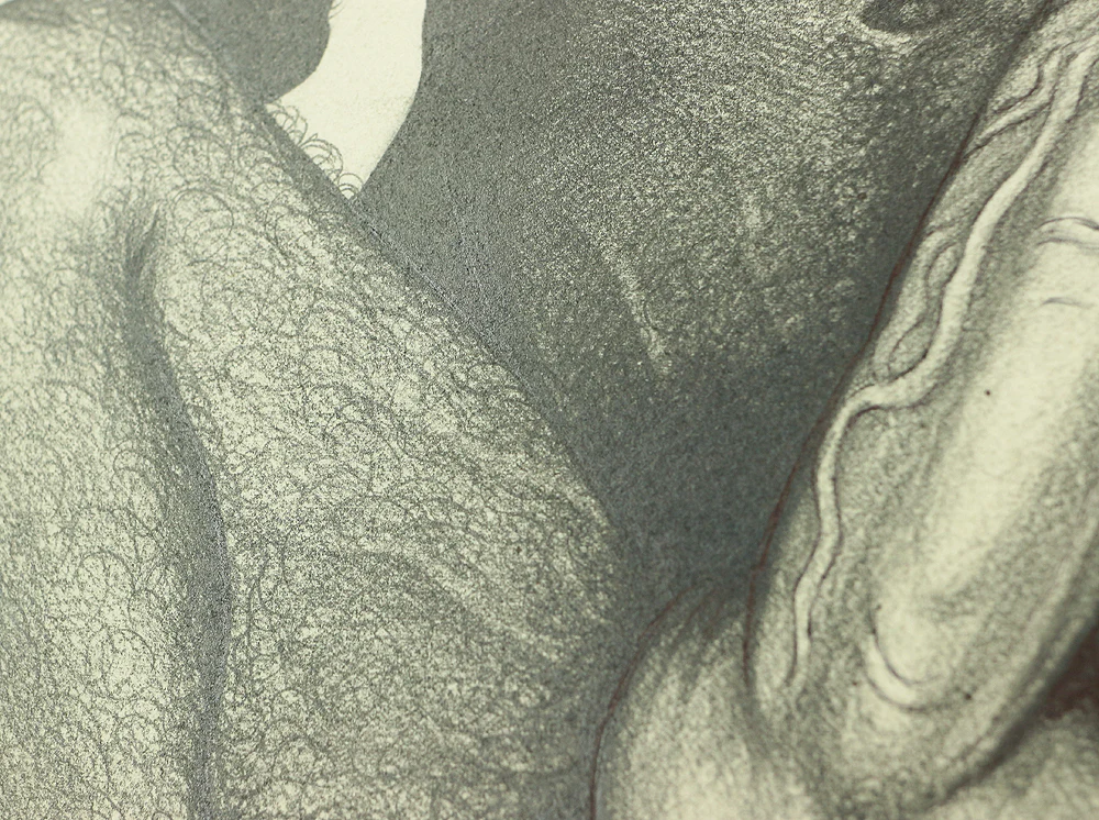 Private Sale: 三島剛 Mishima Gō (1924-1988) Original Pen Drawing, Powerful Male Figure, 1970s NW161 - Image 16