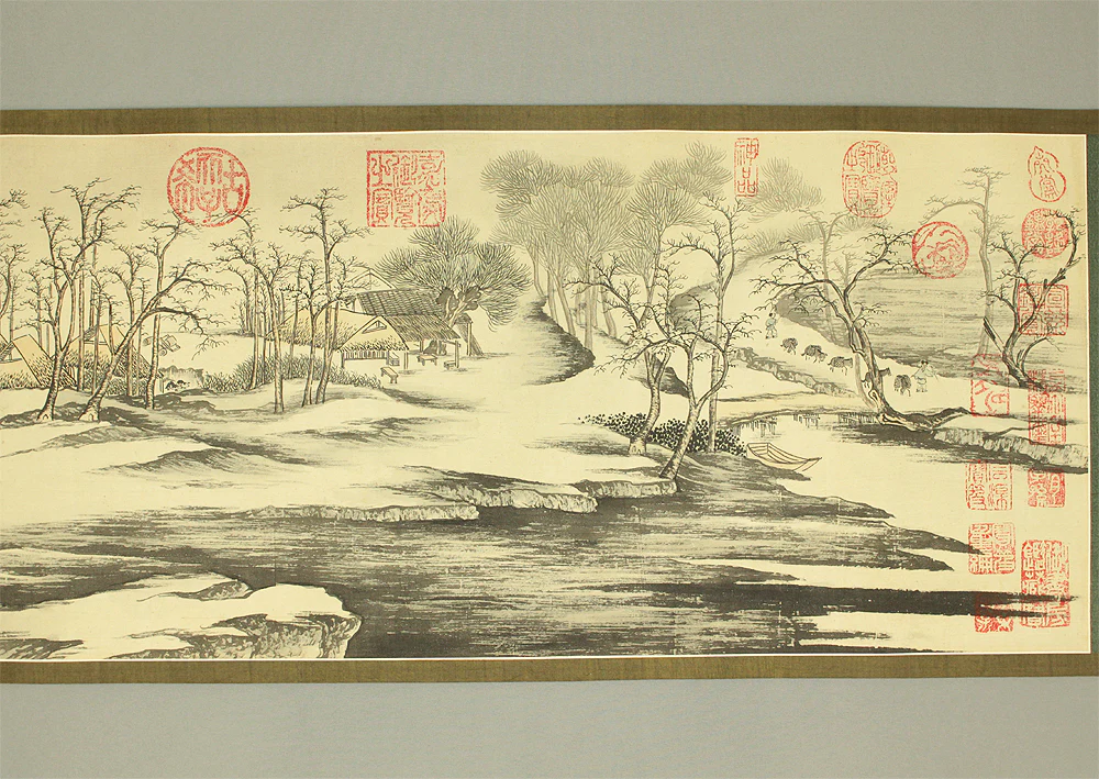 Qingming Shanghe 清明上河図 Chinese Scroll Rolled Book / Chinese Genre Paintings Northern Song Dynasty with Box VA734 - Image 9
