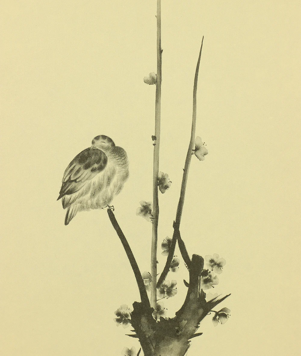 Reproduction Print 宮本武蔵 Miyamoto Musashi Japanese art kakejiku kakemono wall hanging scroll / Masterpiece 3pcs - Pigeon on Red Plum Tree, Hotei Looking at Cock Fighting and Shrike on Bare Tree RA362 - Image 23