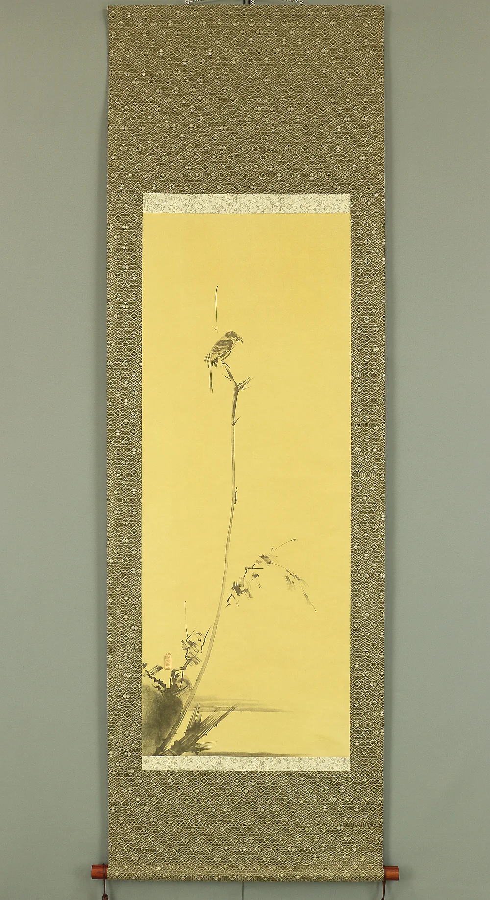 Reproduction Print 宮本武蔵 Miyamoto Musashi Japanese art kakejiku kakemono wall hanging scroll / Shrike on Bare Tree A817 - Image 2