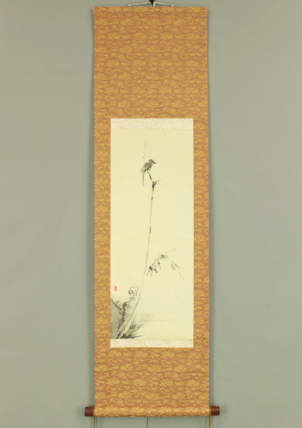 Reproduction Print 宮本武蔵 Miyamoto Musashi Japanese art kakejiku kakemono wall hanging scroll / Shrike on Bare Tree with Box RD384 - Image 2