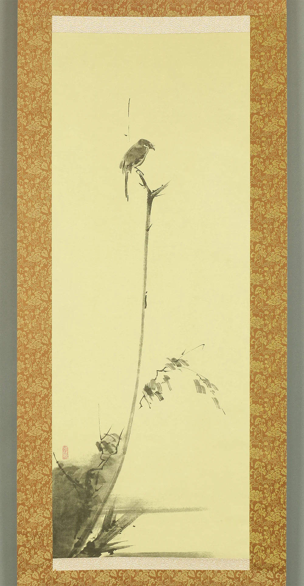 Reproduction Print 宮本武蔵 MIYAMOTO MUSASHI Japanese art kakejiku kakemono wall hanging scroll / Shrike on bare tree W994 - Image 3