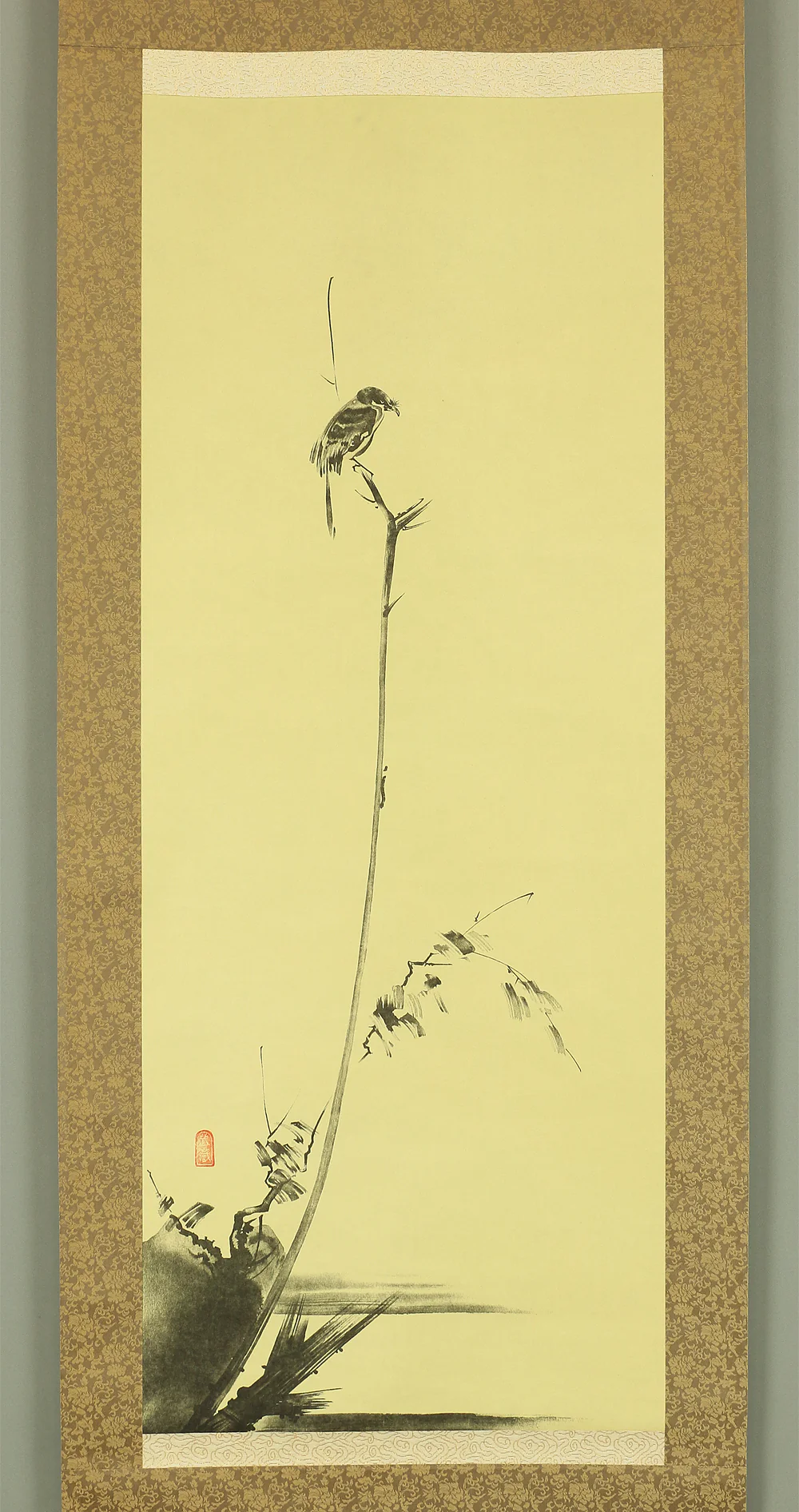 Reproduction Print 宮本武蔵 Miyamoto Musashi Japanese art kakejiku kakemono wall hanging scroll / Shrike on Bare Tree with Box A448 - Image 3