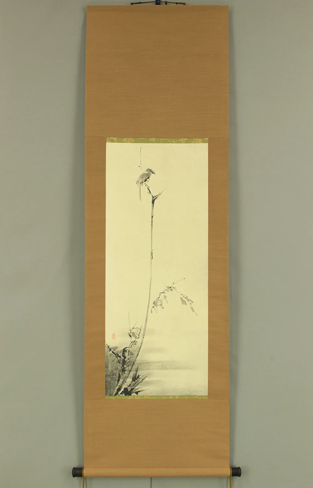 Reproduction Print 宮本武蔵 Miyamoto Musashi Japanese art kakejiku kakemono wall hanging scroll / Shrike on Bare Tree with Box RD461 - Image 2