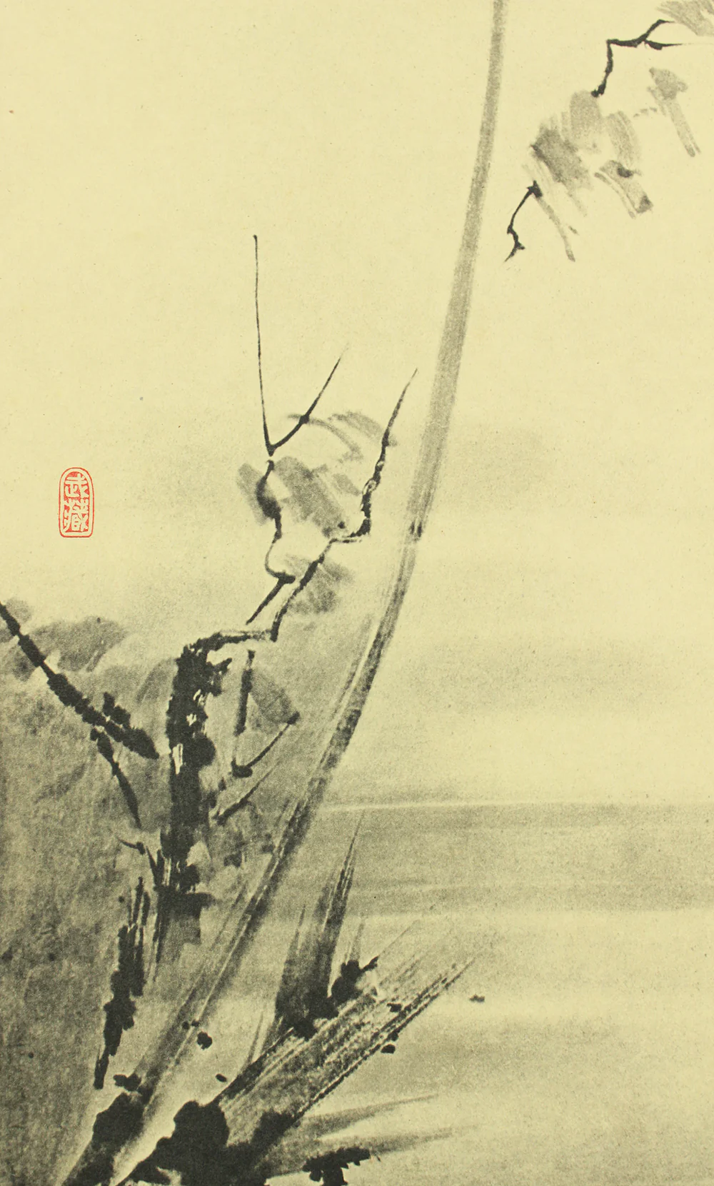 Reproduction Print 宮本武蔵 Miyamoto Musashi Japanese art kakejiku kakemono wall hanging scroll / Shrike on Bare Tree with Box RD461 - Image 8