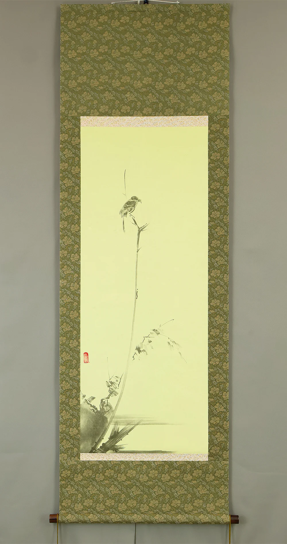 Reproduction Print 宮本武蔵 Miyamoto Musashi Japanese art kakejiku kakemono wall hanging scroll / Shrike on Bare Tree with Box RE541 - Image 2