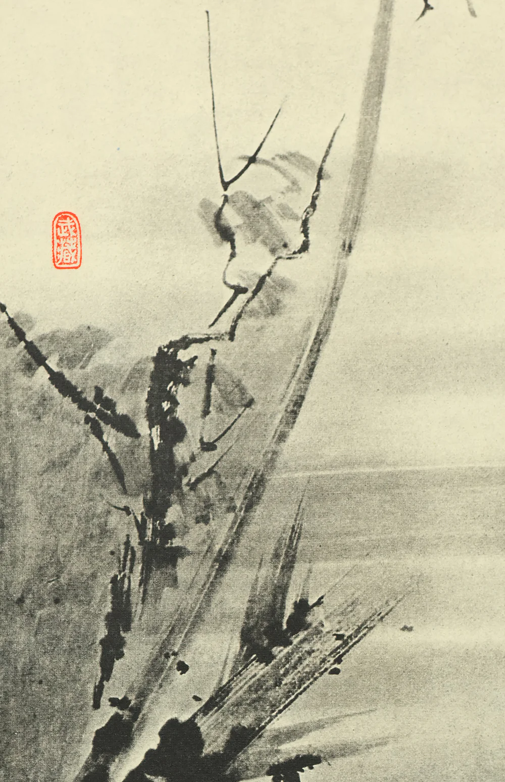 Reproduction Print 宮本武蔵 Miyamoto Musashi Japanese art kakejiku kakemono wall hanging scroll / Shrike on Bare Tree with Box RE542 - Image 11