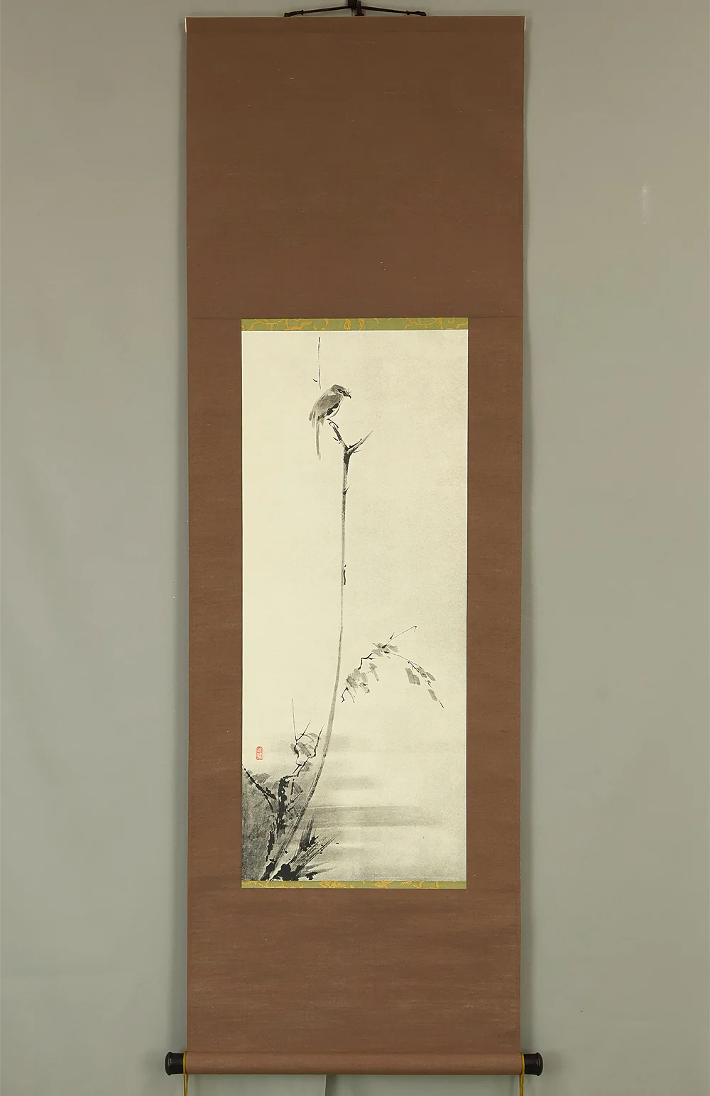 Reproduction Print 宮本武蔵 Miyamoto Musashi Japanese art kakejiku kakemono wall hanging scroll / Shrike on Bare Tree with Box RE542 - Image 2